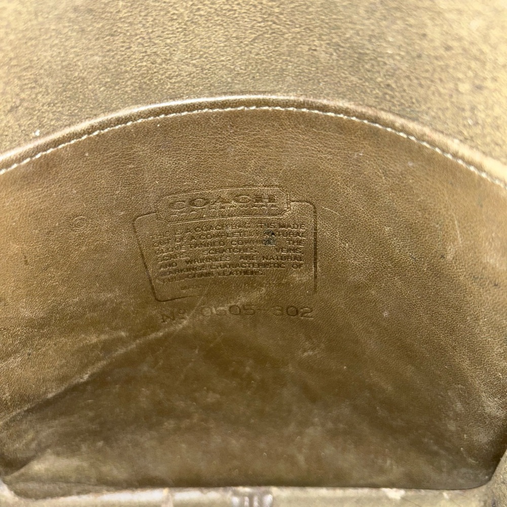 Vintage coach olive station bag style 5130 green leather crossbody retro 90s y2k - Picture 10 of 15